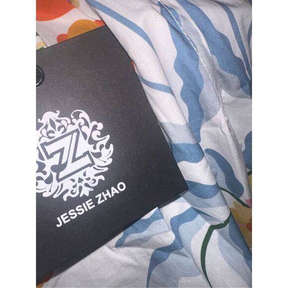 NEW WITH TAGS SHOWSTOPPER BEAUTIFUL JESSIE ZHAO NEW YORK Flower Cotton Midi Dres - Picture 16 of 16